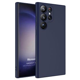 Microsonic Samsung Galaxy S23 Ultra Groovy Soft Lacivert Kılıf