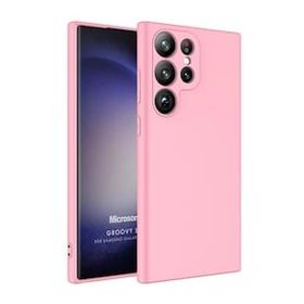 Microsonic Samsung Galaxy S23 Ultra Groovy Soft Pembe Kılıf