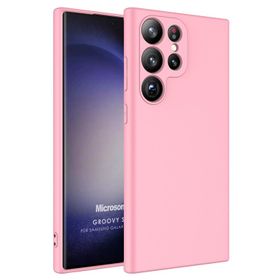 Microsonic Samsung Galaxy S23 Ultra Groovy Soft Pembe Kılıf