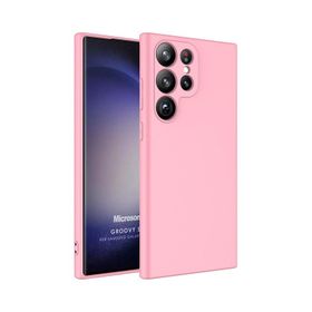 Microsonic Samsung Galaxy S23 Ultra Groovy Soft Pembe Kılıf