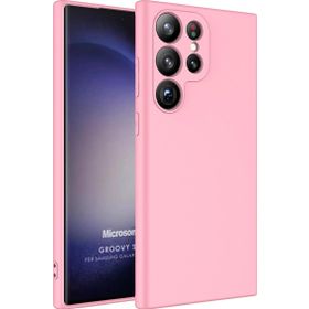 Microsonic Samsung Galaxy S23 Ultra Groovy Soft Pembe Kılıf