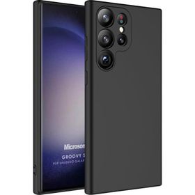 Microsonic Samsung Galaxy S23 Ultra Groovy Soft Siyah Kılıf