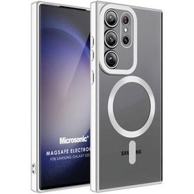 Microsonic Samsung Galaxy S23 Ultra Magsafe Luxury Electroplate Cep Telefonu Kılıfı