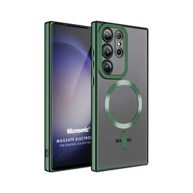 Microsonic Samsung Galaxy S23 Ultra Magsafe Luxury Electroplate Cep Telefonu Kılıfı