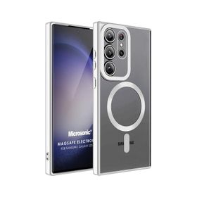 Microsonic Samsung Galaxy S23 Ultra Magsafe Luxury Electroplate Cep Telefonu Kılıfı