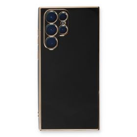 Microsonic Samsung Galaxy S23 Ultra Olive Plated Siyah Cep Telefonu Kılıfı