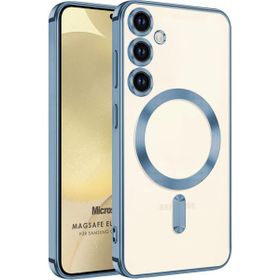 Microsonic Samsung Galaxy S24 Magsafe Luxury Electroplate Sierra Mavisi Kılıf