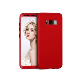 Microsonic Samsung Galaxy S8 Double Dip 360 Protective Kırmızı Kılıf