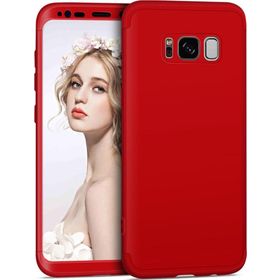 Microsonic Samsung Galaxy S8 Double Dip 360 Protective Kırmızı Kılıf