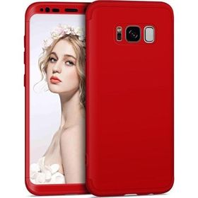 Microsonic Samsung Galaxy S8 Double Dip 360 Protective Kırmızı Kılıf