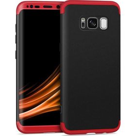 Microsonic Samsung Galaxy S8 Double Dip 360 Protective Siyah Kırmızı Kılıf