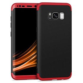Microsonic Samsung Galaxy S8 Double Dip 360 Protective Siyah Kırmızı Kılıf
