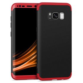 Microsonic Samsung Galaxy S8 Double Dip 360 Protective Siyah Kırmızı Kılıf