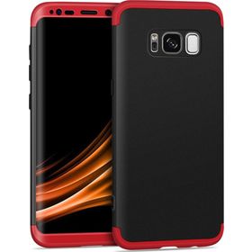 Microsonic Samsung Galaxy S8 Double Dip 360 Protective Siyah Kırmızı Kılıf
