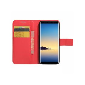 Microsonic Samsung Galaxy S8 Plus Deri Dokulu Silikon Kırmızı Cep Telefonu Kılıfı