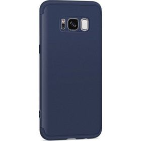 Microsonic Samsung Galaxy S8 Plus Double Dip 360 Protective Lacivert Kılıf