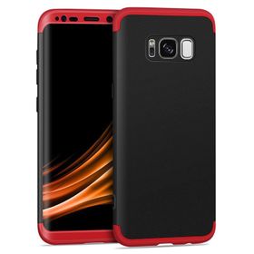 Microsonic Samsung Galaxy S8 Plus Double Dip 360 Protective Siyah Kırmızı Kılıf