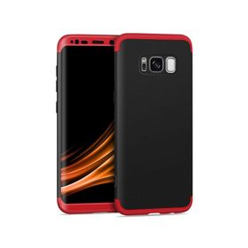 Microsonic Samsung Galaxy S8 Plus Double Dip 360 Protective Siyah Kırmızı Kılıf
