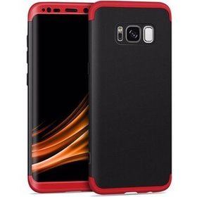 Microsonic Samsung Galaxy S8 Plus Double Dip 360 Protective Siyah Kırmızı Kılıf