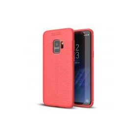 Microsonic Samsung Galaxy S9 Deri Dokulu Silikon Kırmızı Kılıf