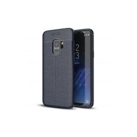 Microsonic Samsung Galaxy S9 Deri Dokulu Silikon Lacivert Kılıf
