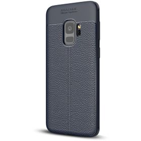 Microsonic Samsung Galaxy S9 Deri Dokulu Silikon Lacivert Kılıf