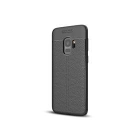 Microsonic Samsung Galaxy S9 Deri Dokulu Silikon Siyah Kılıf