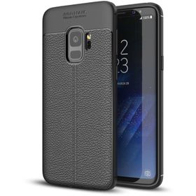Microsonic Samsung Galaxy S9 Deri Dokulu Silikon Siyah Kılıf