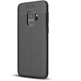 Microsonic Samsung Galaxy S9 Deri Dokulu Silikon Siyah Kılıf