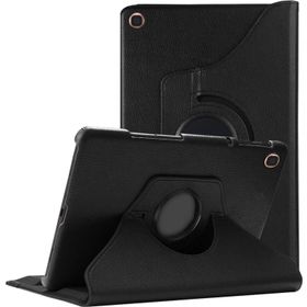 Microsonic Samsung Galaxy Tab A 10.1 İnç T510 360 Rotating Stand Deri Siyah Kılıf