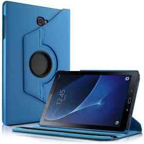 Microsonic Samsung Galaxy Tab A 10.1inç T580 360 Rotating Stand Deri Mavi Kılıf