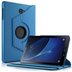 Microsonic Samsung Galaxy Tab A 10.1inç T580 360 Rotating Stand Deri Mavi Kılıf