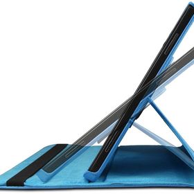 Microsonic Samsung Galaxy Tab A 10.1inç T580 360 Rotating Stand Deri Mavi Kılıf