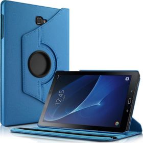 Microsonic Samsung Galaxy Tab A 10.1inç T580 360 Rotating Stand Deri Mavi Kılıf