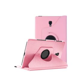 Microsonic Samsung Galaxy Tab A 10.5'' T590 360 Rotating Stand Deri Açık Pembe Kılıf