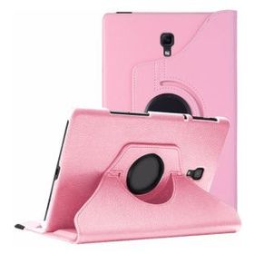 Microsonic Samsung Galaxy Tab A 10.5'' T590 360 Rotating Stand Deri Açık Pembe Kılıf