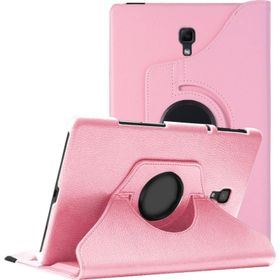 Microsonic Samsung Galaxy Tab A 10.5'' T590 360 Rotating Stand Deri Açık Pembe Kılıf