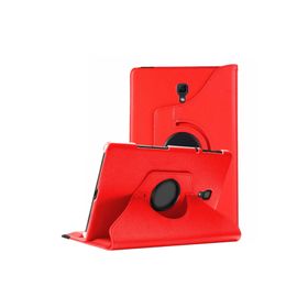 Microsonic Samsung Galaxy Tab A 10.5'' T590 360 Rotating Stand Deri Kırmızı Kılıf