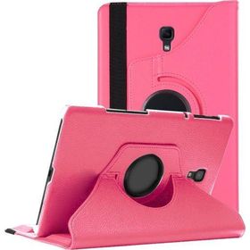 Microsonic Samsung Galaxy Tab A 10.5'' T590 360 Rotating Stand Deri Koyu Pembe Kılıf
