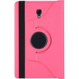 Microsonic Samsung Galaxy Tab A 10.5'' T590 360 Rotating Stand Deri Koyu Pembe Kılıf