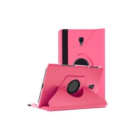 Microsonic Samsung Galaxy Tab A 10.5'' T590 360 Rotating Stand Deri Koyu Pembe Kılıf