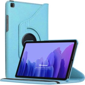 Microsonic Samsung Galaxy Tab A7 T500 Mavi 360 Rotating Stand Deri Tablet Kılıfı
