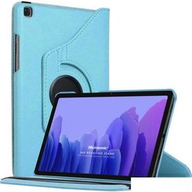 Microsonic Samsung Galaxy Tab A7 T500 Mavi 360 Rotating Stand Deri Tablet Kılıfı