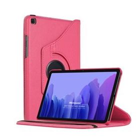Microsonic Samsung Galaxy Tab A7 T500 Pembe 360 Rotating Stand Deri Tablet Kılıfı