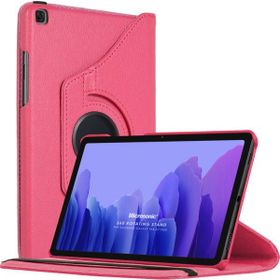Microsonic Samsung Galaxy Tab A7 T500 Pembe 360 Rotating Stand Deri Tablet Kılıfı