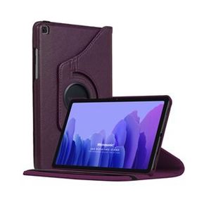 Microsonic Samsung Galaxy Tab A7 T500 Uyumlu 360 Rotating Stand Deri Mor Kılıf