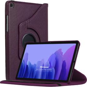 Microsonic Samsung Galaxy Tab A7 T500 Uyumlu 360 Rotating Stand Deri Mor Kılıf