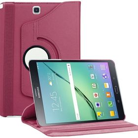 Microsonic Samsung Galaxy Tab S2 8.0inç 360 Dönerli Stand Deri Mor Kılıf