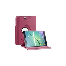 Microsonic Samsung Galaxy Tab S2 8.0inç 360 Dönerli Stand Deri Mor Kılıf