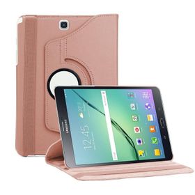 Microsonic Samsung Galaxy Tab S2 8.0inç 360 Dönerli Stand Deri Rose Gold Kılıf